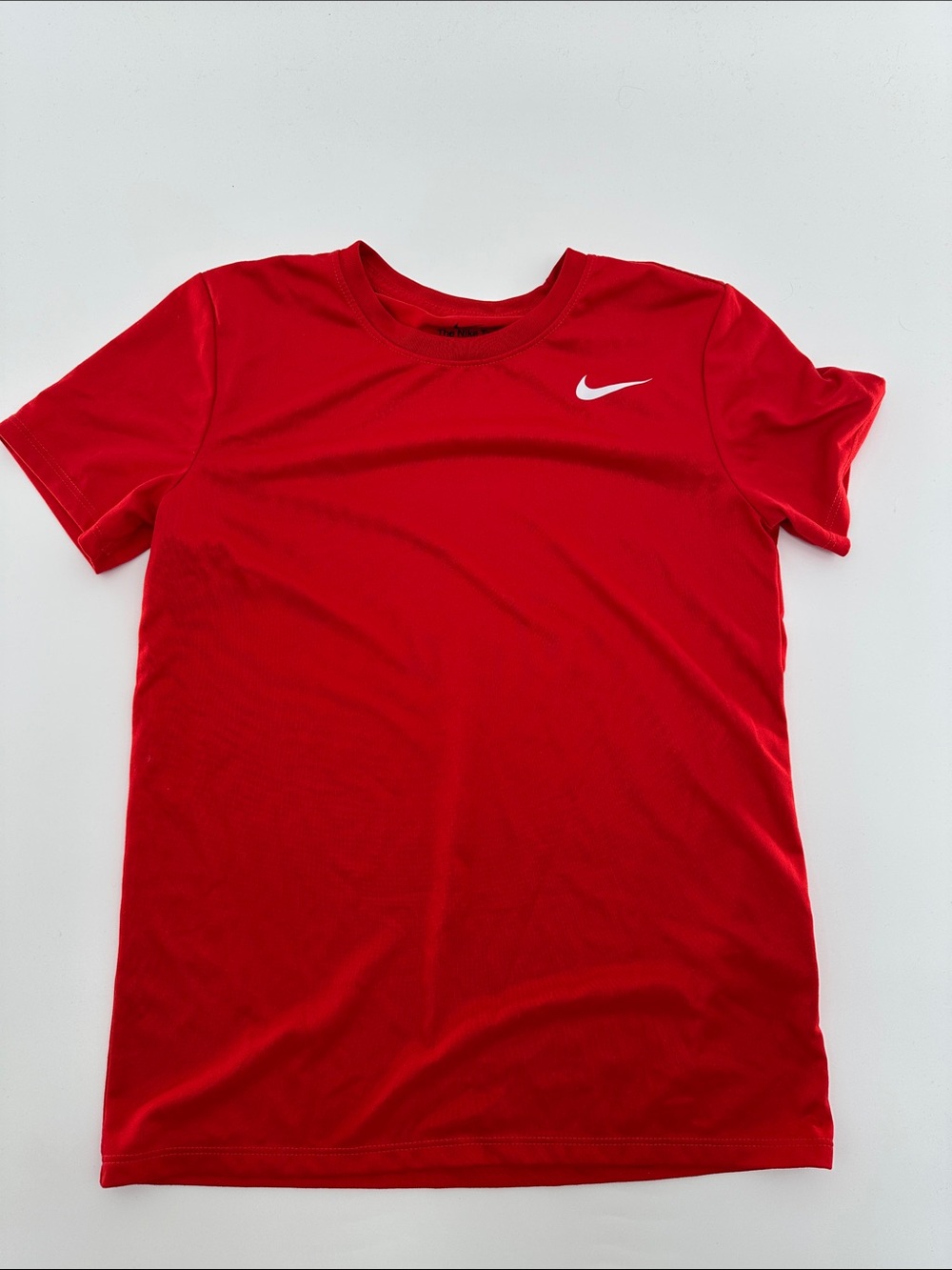 Nike Red Dri-fit Short Sleeve Swoosh Tee